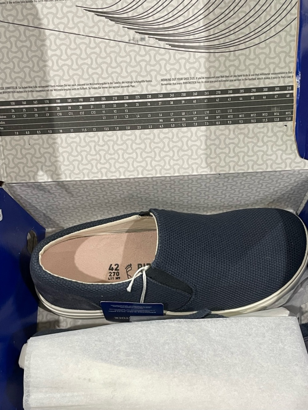 Birkenstock Oswego Canvas-Suede Midnight Sz 11 BNWB - Picture 3 of 5